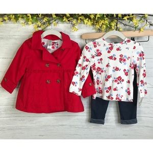 Little Me 3pc Jacket, Top, Leggings Set 18 months